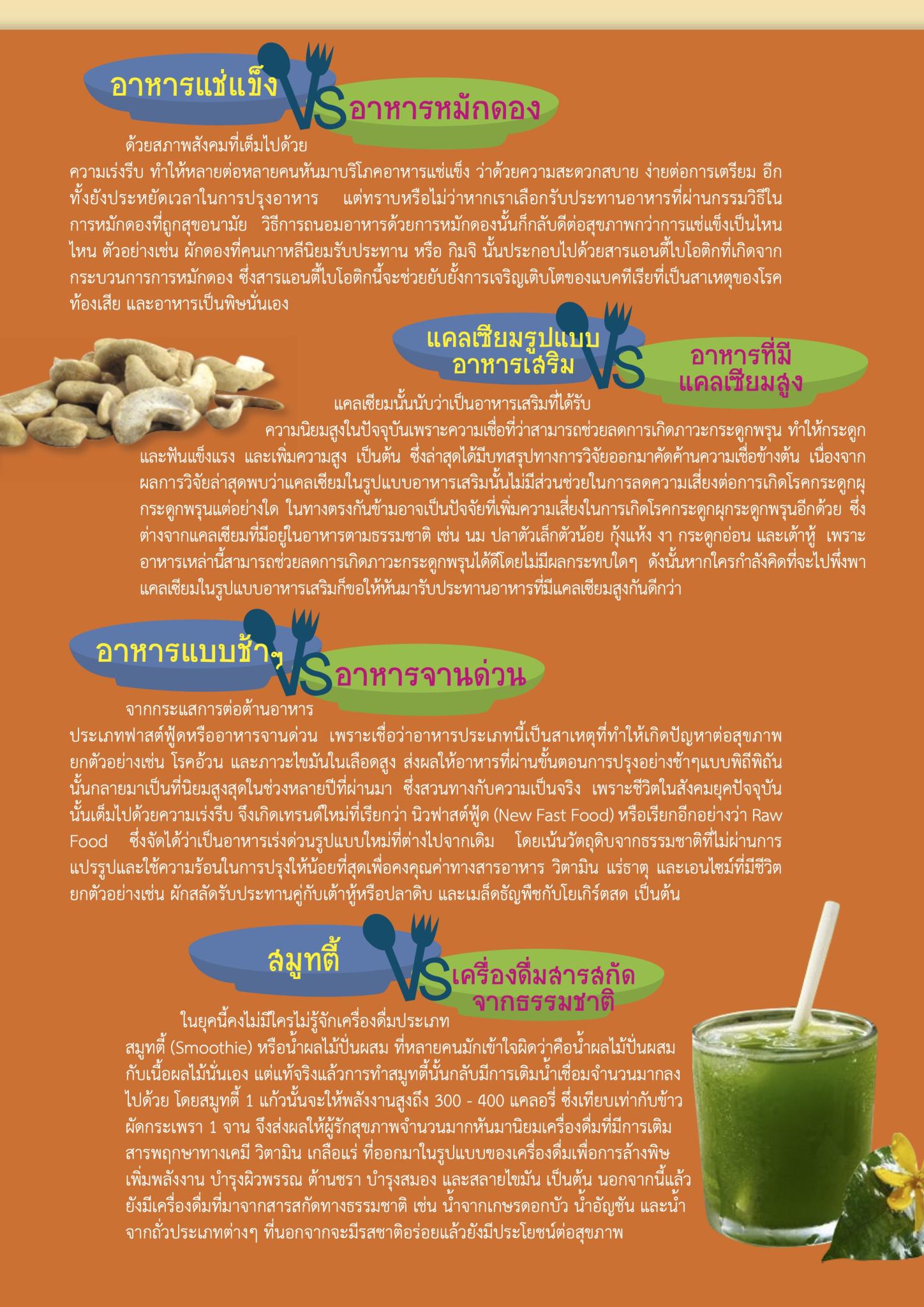 เก่าไปใหม่มา เทรนด์อาหารและโภชนาการ 2013
