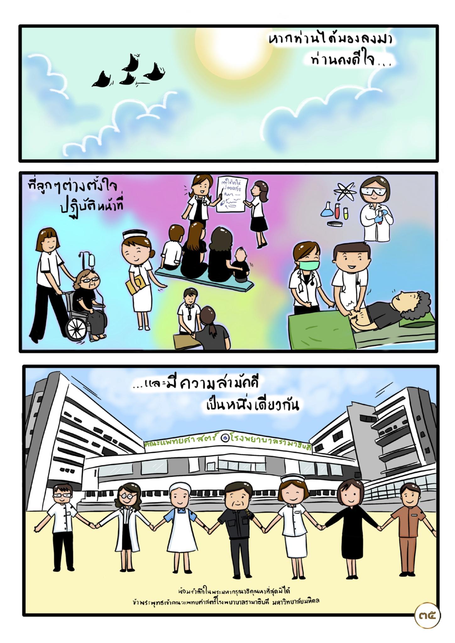 “พระบารมีคุ้มเกล้าฯ ชาวรามาธิบดี :  ประมวลพระราชกรณียกิจของในหลวงรัชกาลที่ 9 กับชาวรามาธิบดี”