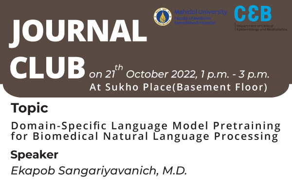 Journal Club 21 October 2022