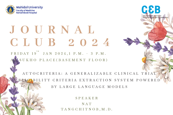 Journal Club 19 January 2024