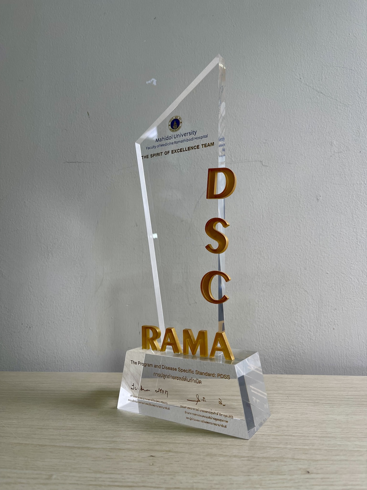 Honorable Awards for The Program and Disease Specific Standard: PDSS of Hematopoietic Stem Cell Transplantation