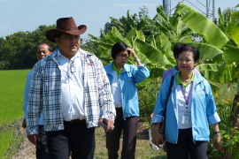 นายก อบต. หนองสามวัง เข้าเยี่ยมชม "โครงการฟาร์มสร้างสุขรามาธิบดี"