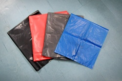 ถุงสีต่างๆ สำหรับใส่ขยะแต่ละประเภท
