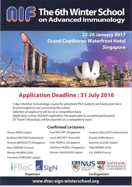 NIF The 6th Winter School on Advanced Immunology