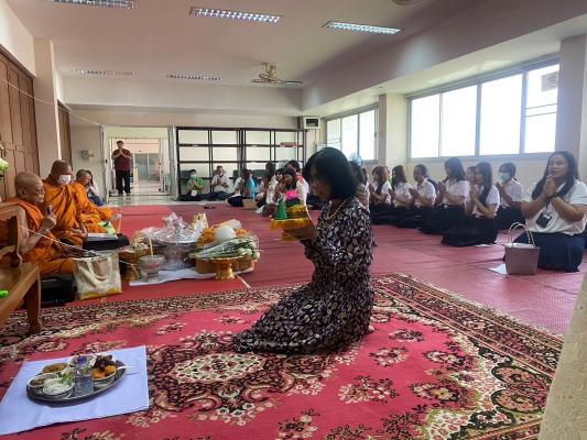 โรงเรียนพยาบาลรามาธิบดี จัดพิธีทำบุญหอพักพยาบาลโรงเรียนพยาบาลรามาธิบดี ศาลายา