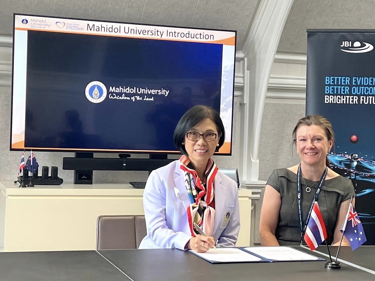 โรงเรียนพยาบาลรามาธิบดี คณะแพทยศาสตร์โรงพยาบาลรามาธิบดี มหาวิทยาลัยมหิดล ลงนามบันทึกข้อตกลงความร่วมมือ (MOU) ร่วมกับ มหาวิทยาลัย The University of Adelaide, ประเทศออสเตรเลีย