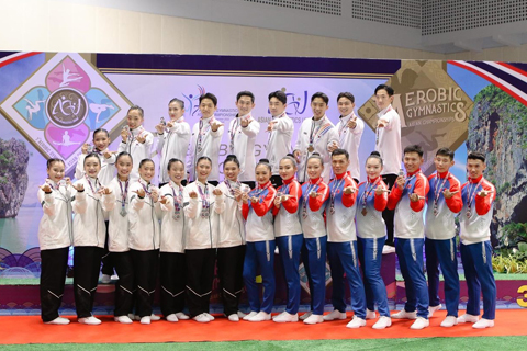 ขอแสดงความยินดี กับ นางสาวนิชาภา สุขแก้ว นักศึกษาพยาบาลรามาธิบดี ชั้นปีที่ 1 เนื่องในโอกาสได้รับรางวัลรองชนะเลิศอันดับที่ 1 ประเภท Senior aerobic dance ในการแข่งขันยิมนาสติกแอโรบิกชิงชนะเลิศแห่งเอเชีย 2022 รายการ “7th AEROBIC GYMNASTICS ASIAN CHAMPIONSHIPS”