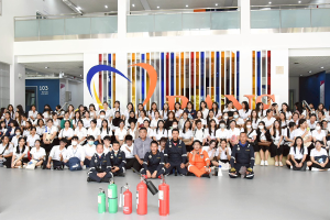 การอบรมเชิงปฏิบัติการ เรื่อง การเกิดอัคคีภัย และซ้อมแผนอพยพหนีไฟ โรงเรียนพยาบาลรามาธิบดี ศาลายา ประจำปี 2568