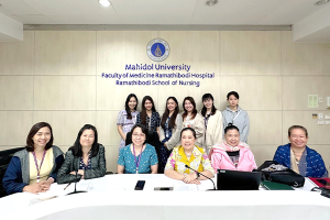 หลักสูตรพยาบาลศาสตรมหาบัณฑิต (หลักสูตรนานาชาติ) โรงเรียนพยาบาลรามาธิบดี คณะแพทยศาสตร์โรงพยาบาลรามาธิบดี มหาวิทยาลัยมหิดล จัดการประชุมเชิงปฏิบัติการ เรื่อง “การติดตามความก้าวหน้าวิทยานิพนธ์ของนักศึกษาหลักสูตรพยาบาลศาสตรมหาบัณฑิต (หลักสูตรนานาชาติ) รหัส 66”