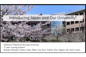 กิจกรรม “Online Class” จัดโดย Ishikawa Prefectural Nursing University ประเทศญี่ปุ่น ผ่านระบบ Zoom meeting