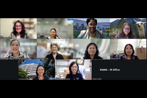 The administrators of Ramathibodi School of Nursing held an online meeting with the executive team from Florida International University, USA, via Zoom.