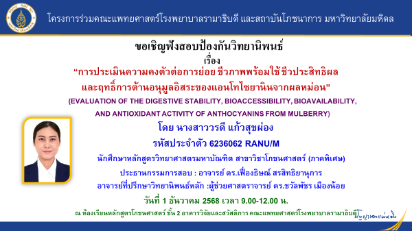 EVALUATION OF THE DIGESTIVE STABILITY