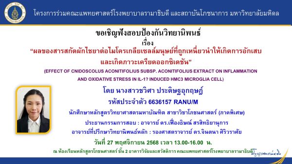 EFFECT OF CNIDOSCOLUS ACONITIFOLIUS SUBSP