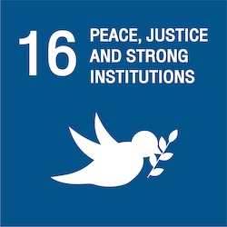 Banner link for 16. PEACE, JUSTICE AND STRONG INSTITUTIONS