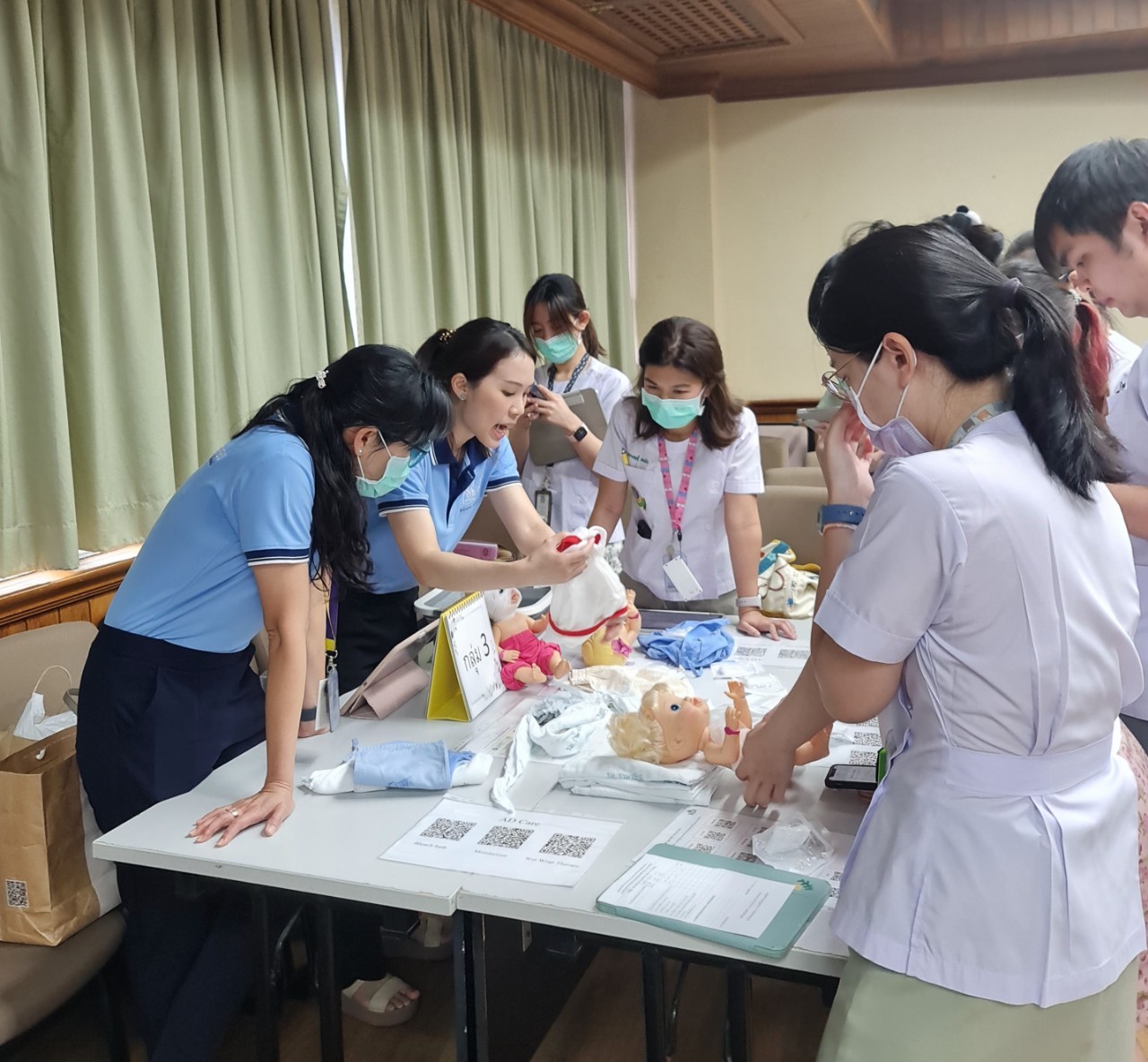 จัด workshop การใช้ยาสำหรับโรคหอบ โดยมี resident เด็กเป็นผู้เข้าร่วม