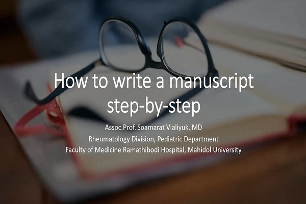 How to write a manuscript step by stap By Dr. Soamarat Vialiyok