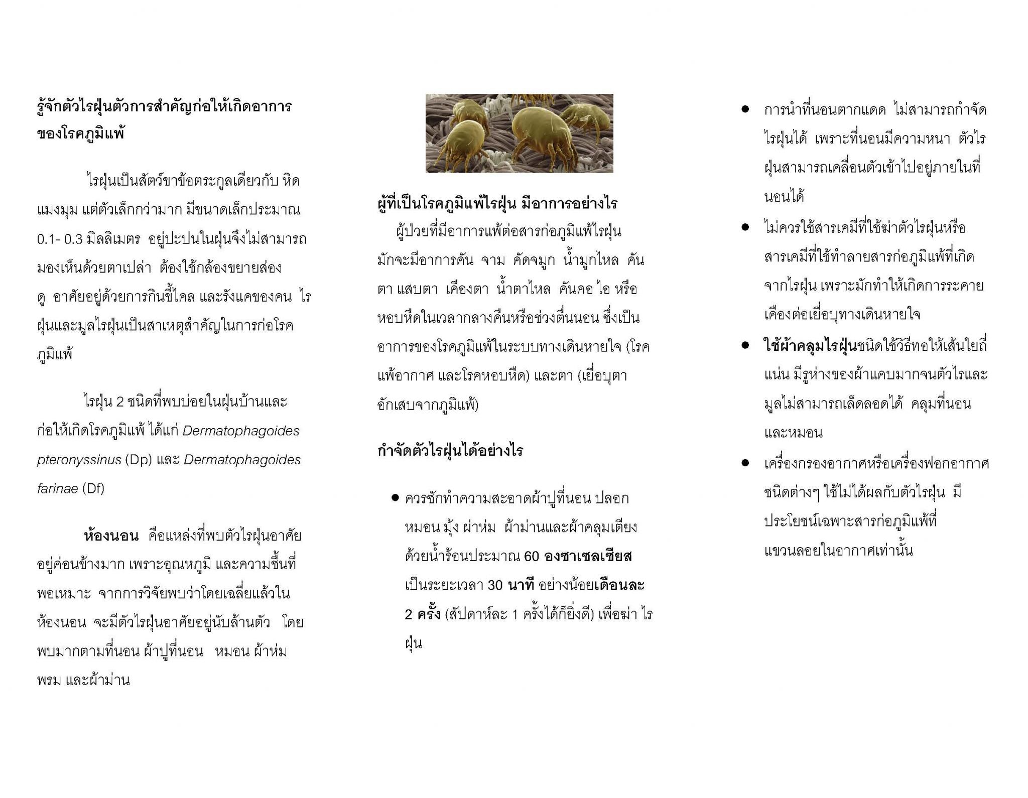 รู้จักตัวไรฝุ่น