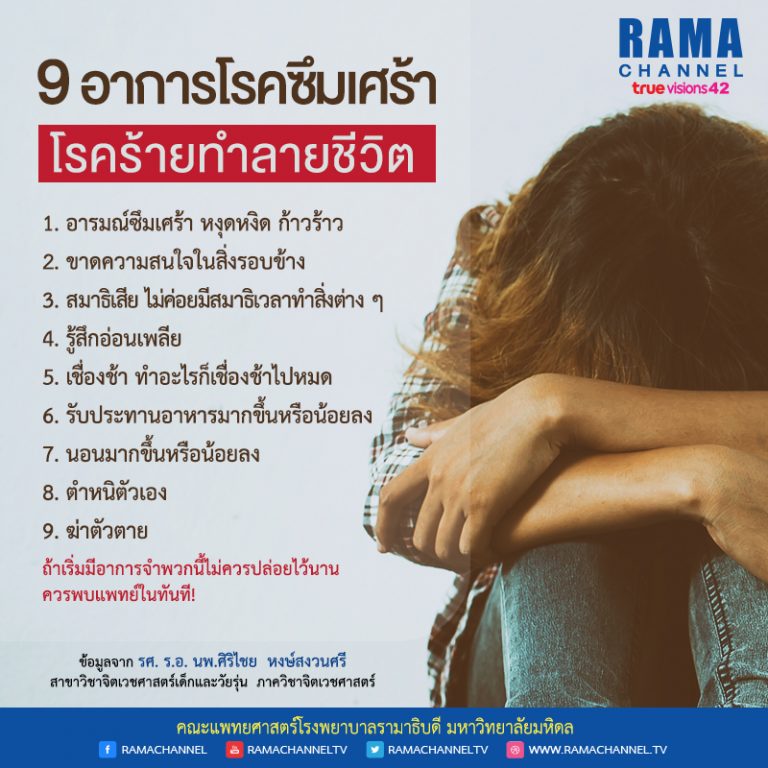 โรคซึมเศร้า โรคร้ายทำลายชีวิต