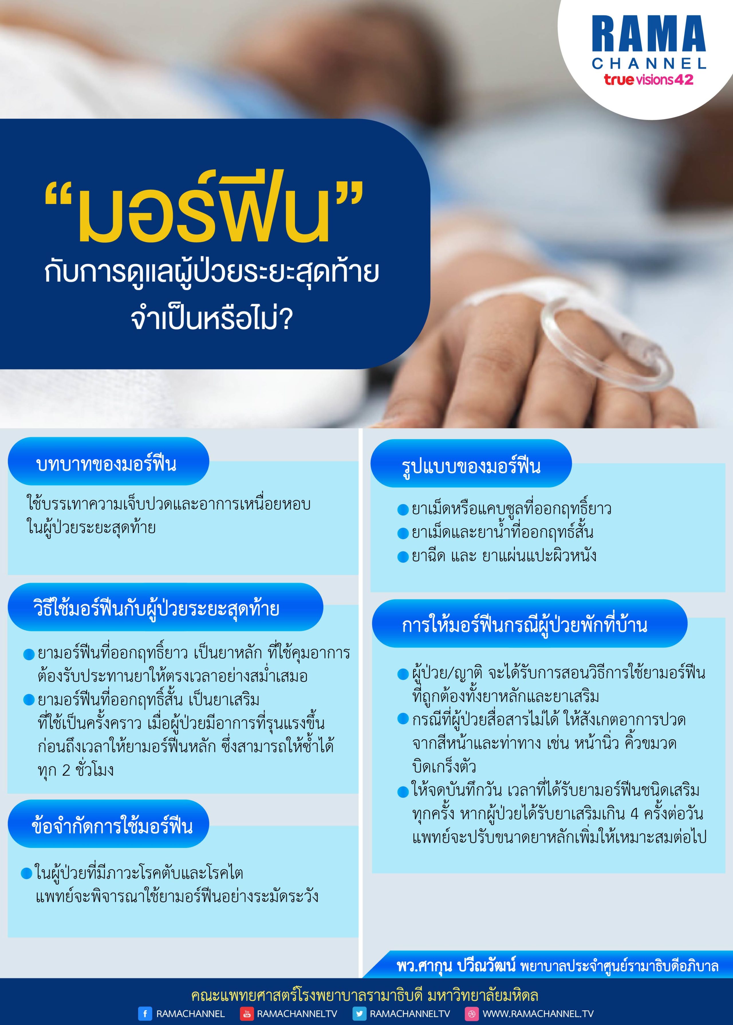 มอร์ฟีน (Morphine) กับการดูแลผู้ป่วยระยะสุดท้ายจำเป็นหรือไม่