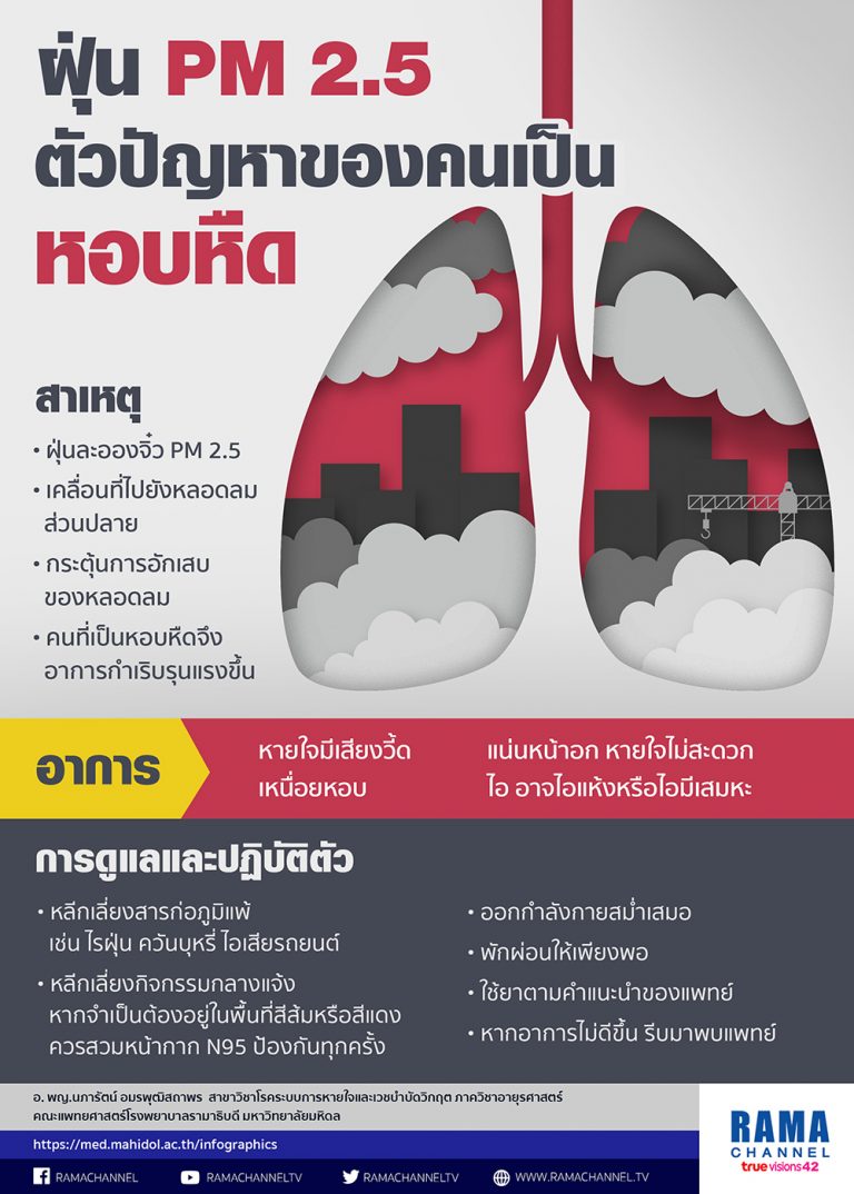 ฝุ่น PM 2.5 ตัวปัญหาของคนเป็นหอบหืด