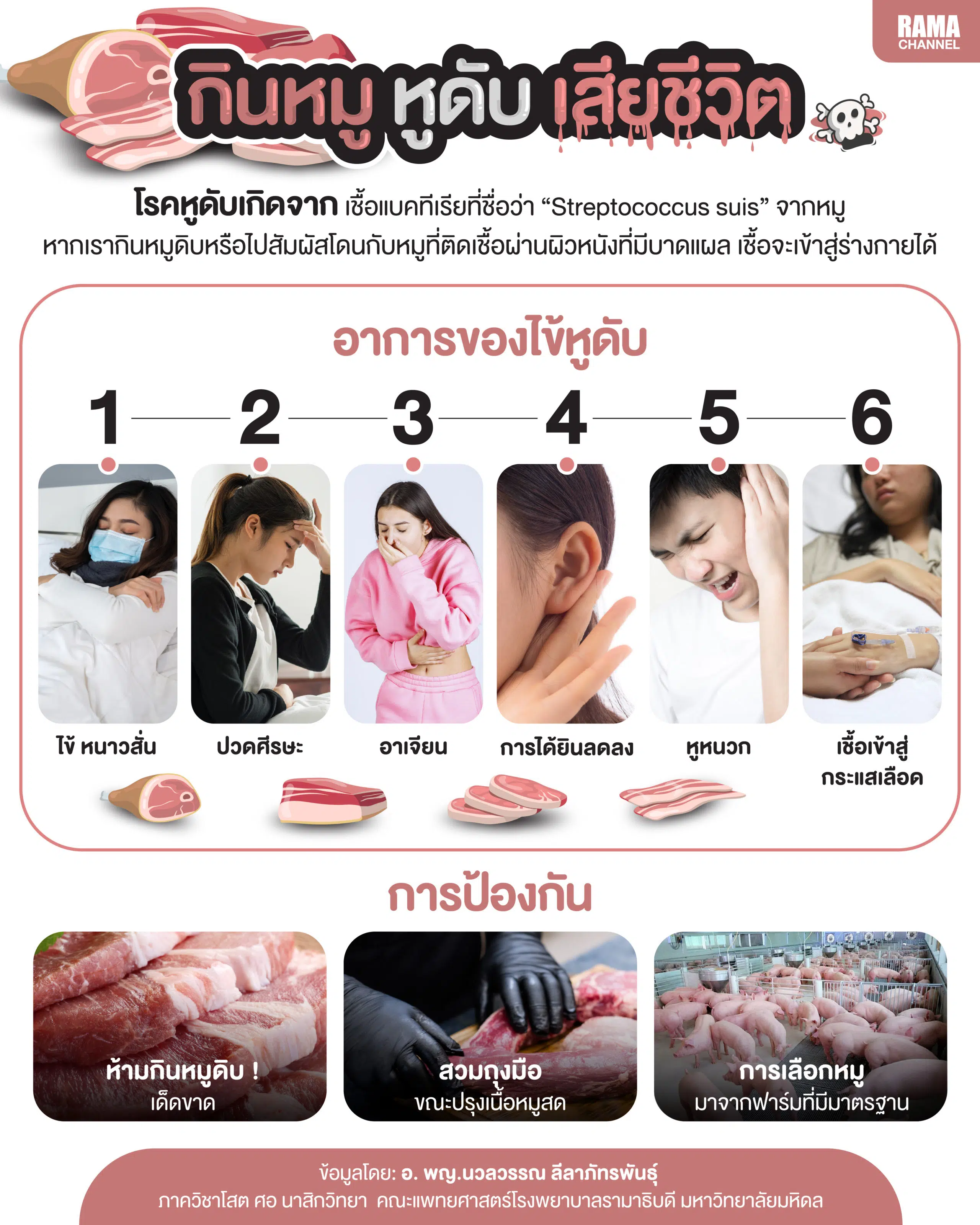 โรคหูดับ กินหมู หูดับ เสียชีวิต !