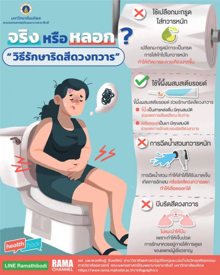 วิธีการรักษาริดสีดวงทวาร ข้อไหนจริง ข้อไหนหลอก ?