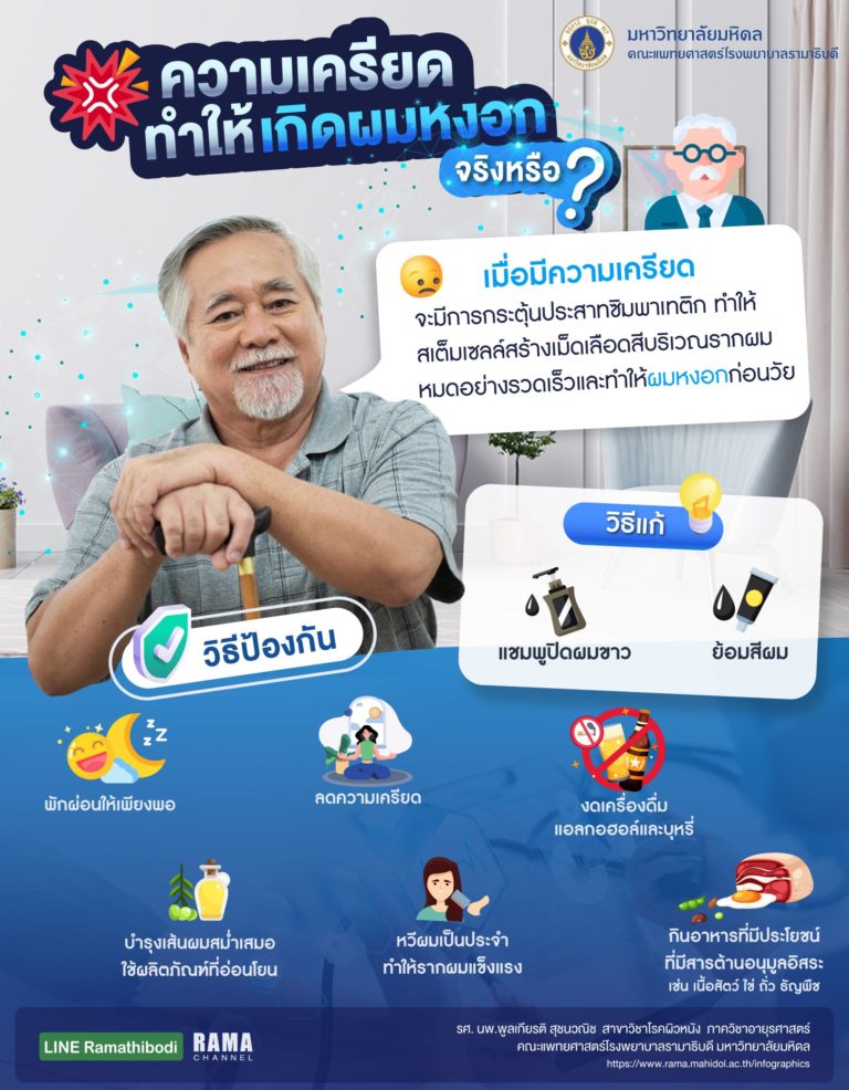 ความเครียดทำให้เกิด ผมหงอก จริงหรือ ?