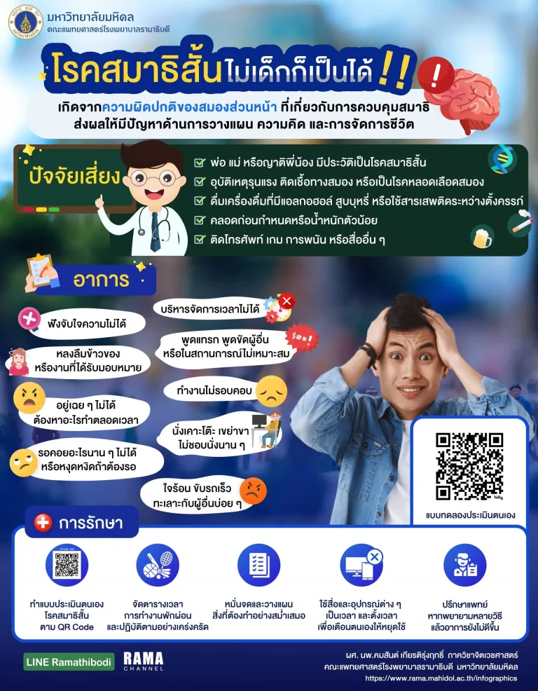 โรคสมาธิสั้นในผู้ใหญ่ โรคสมาธิสั้น
