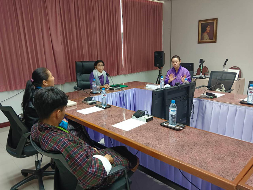ต้อนรับคณะครูจาก Wangsel Institute for the Deaf สถาบันจัดการเรียนการสอนนักศึกษาหูหนวก สังกัดกระทรวงศึกษาธิการ รัฐบาลภูฏาน ต้อนรับคณะครูจาก Wangsel Institute for the Deaf สถาบันจัดการเรียนการสอนนักศึกษาหูหนวก สังกัดกระทรวงศึกษาธิการ รัฐบาลภูฏาน