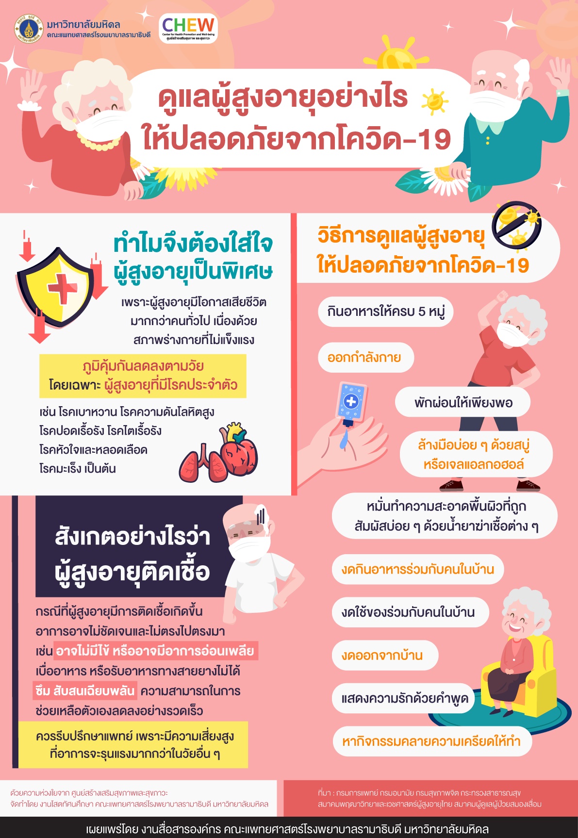ดูแลผู้สูงอายุอย่างไร ให้ปลอดภัยจากโควิด-19