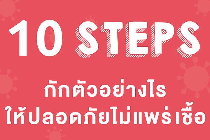 10 STEPS กักตัวอย่างไรให้ปลอดภัยไม่แพร่เชื้อ