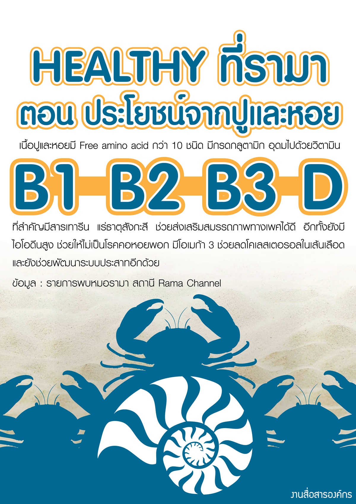 Healthy…ที่รามา ตอน ประโยชน์จากปูและหอย