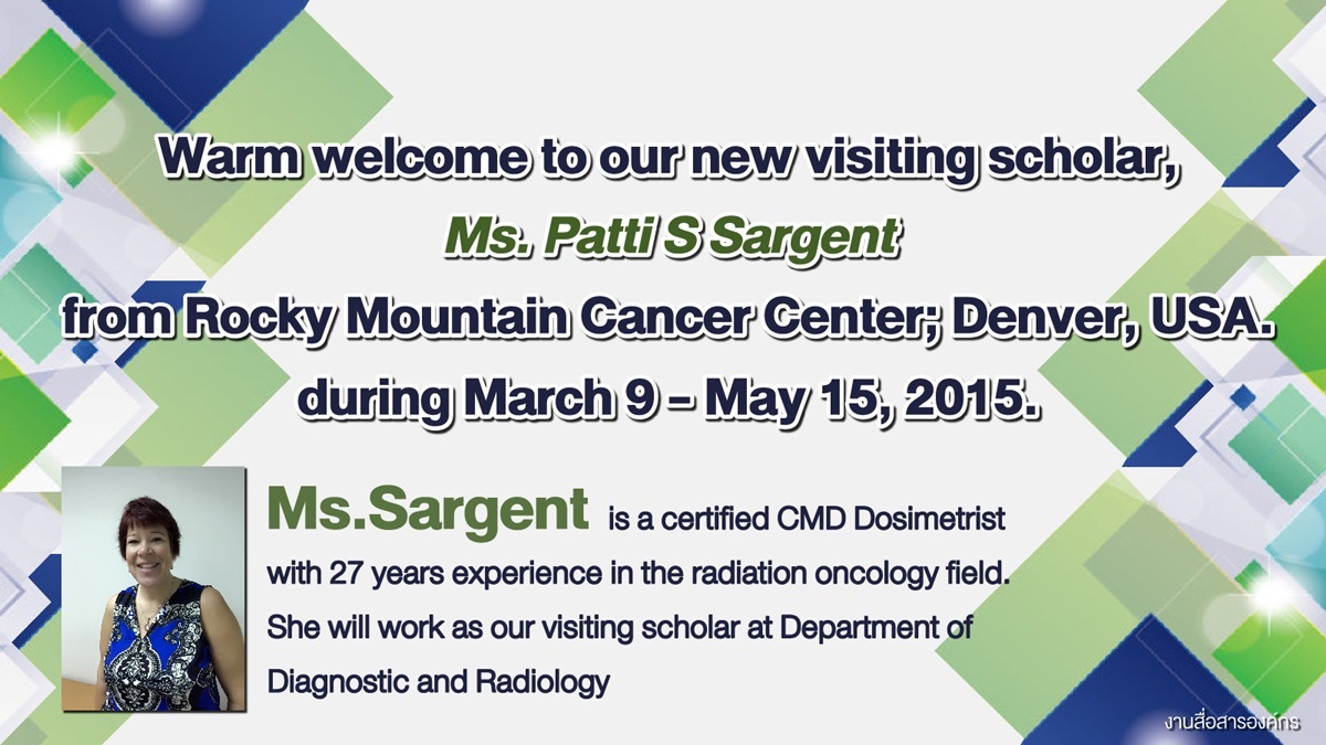 Welcome new visiting scholar.