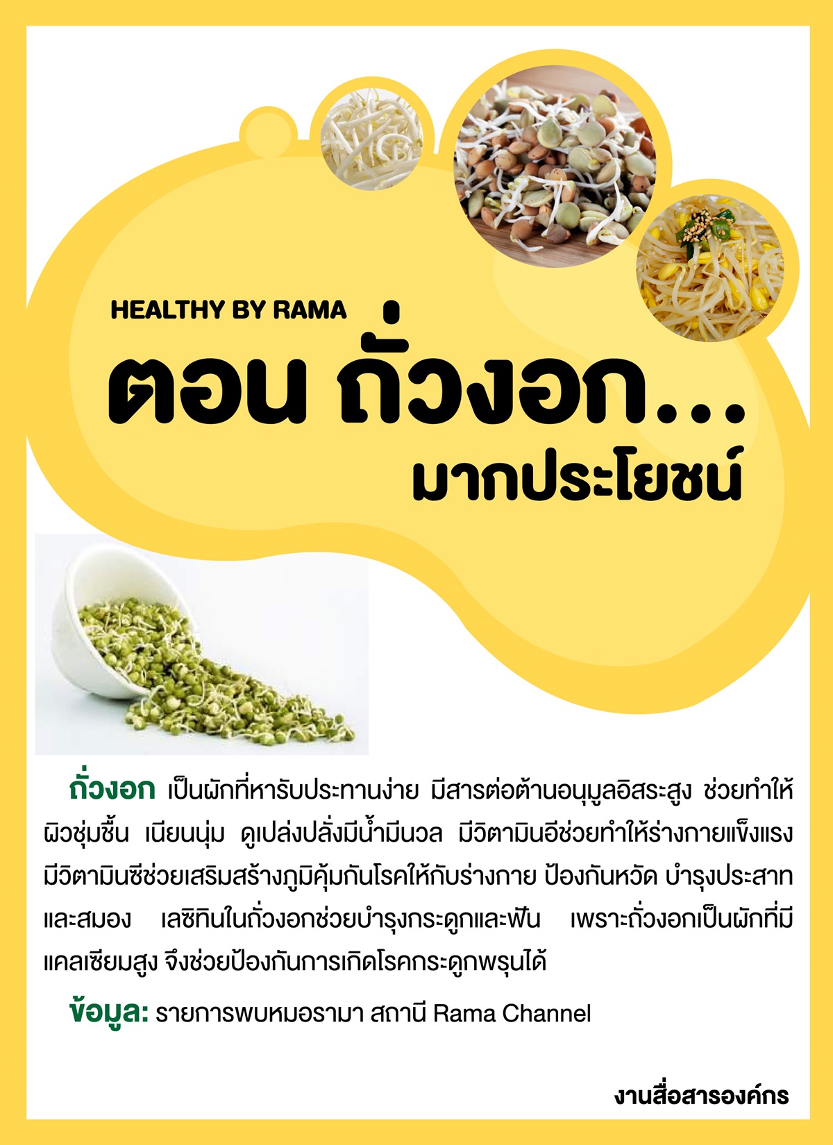 Healthy By Rama ตอน ถั่วงอก...มากประโยชน์