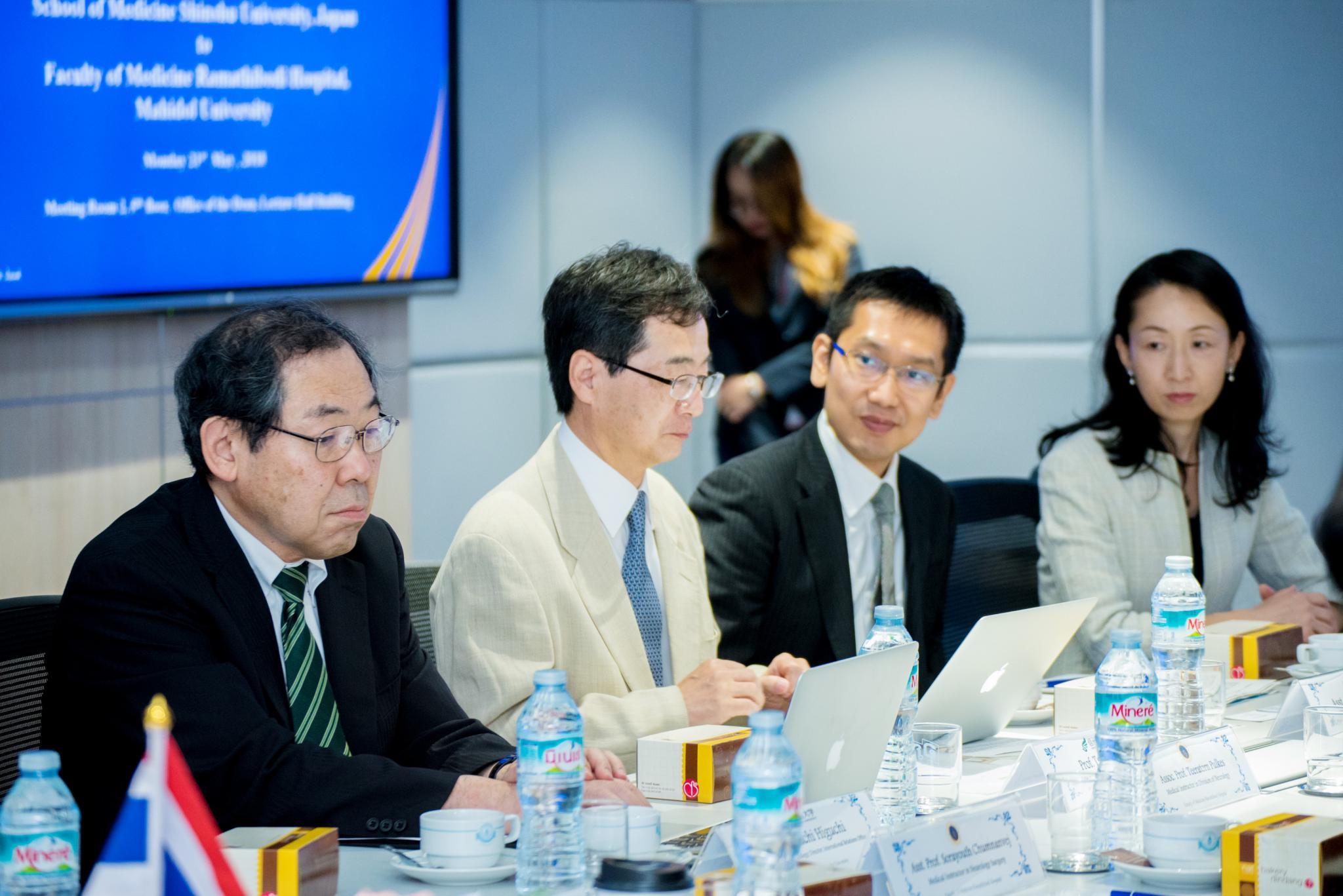 พิธีลงนามต่ออายุข้อตกลงความร่วมมือระหว่างคณะแพทยศาสตร์โรงพยาบาลรามาธิบดี มหาวิทยาลัยมหิดล และ School of Medicine, Shinshu University ประเทศญี่ปุ่น