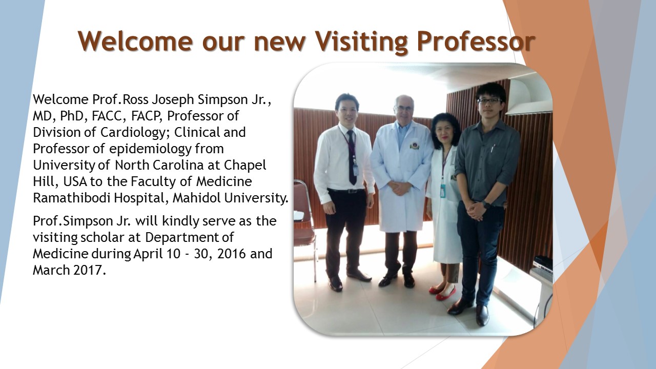 Welcome our new Visiting Professor