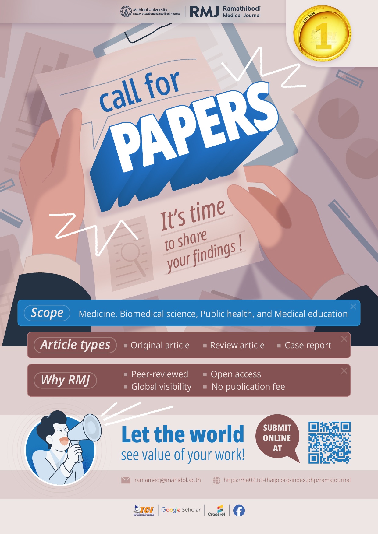 RMJ call for PAPERS It’s time to share your findings !