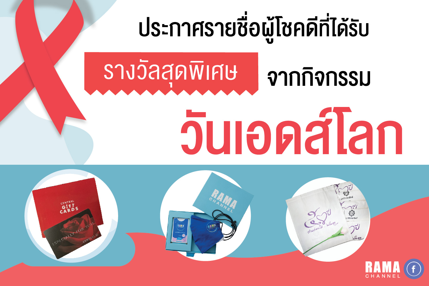 ประกาศผลผู้โชคดีที่ได้รับรางวัล