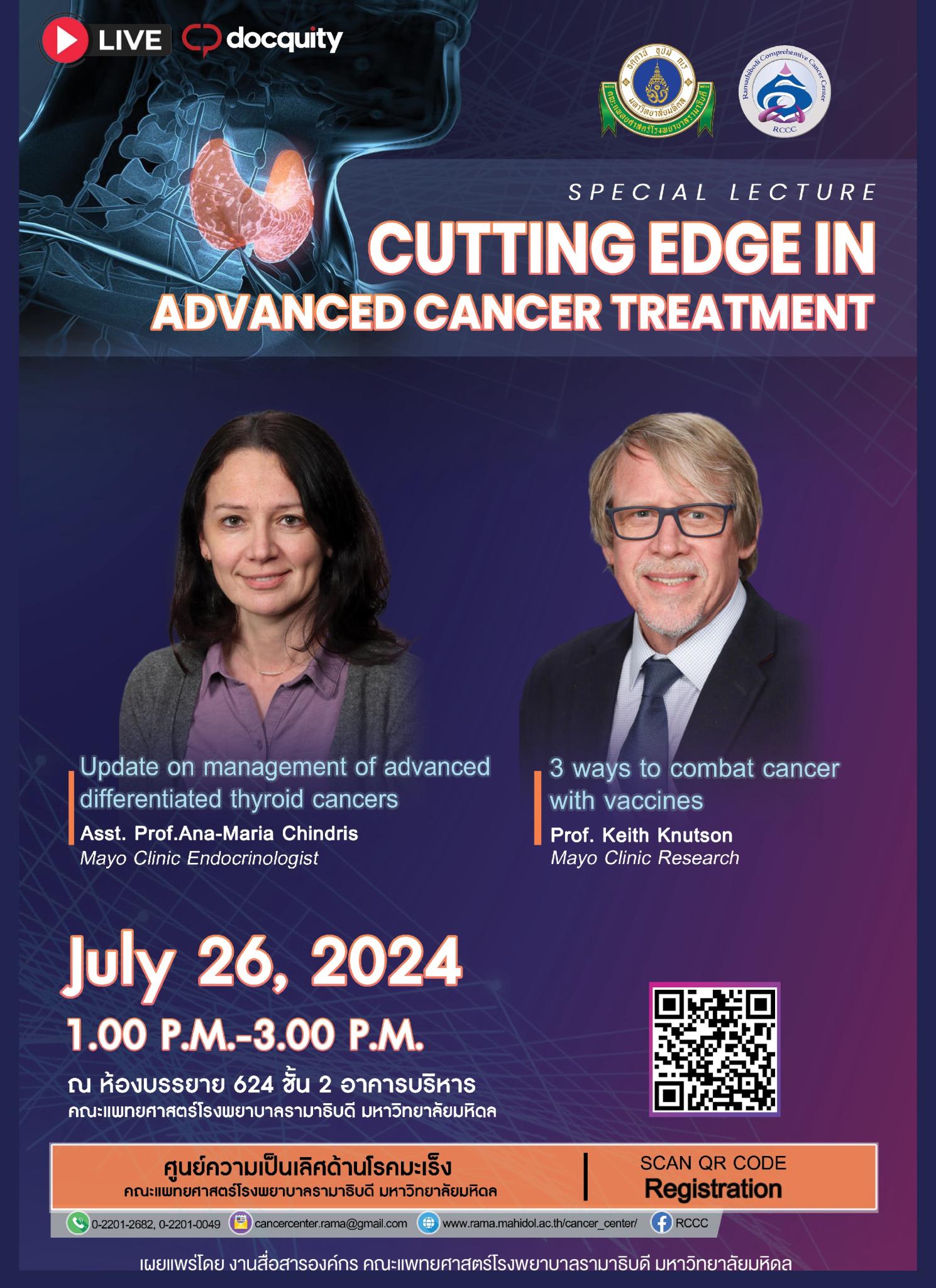SPECIAL LECTURE CUTTING EDGE IN ADVANCED CANCER TREATMENT 