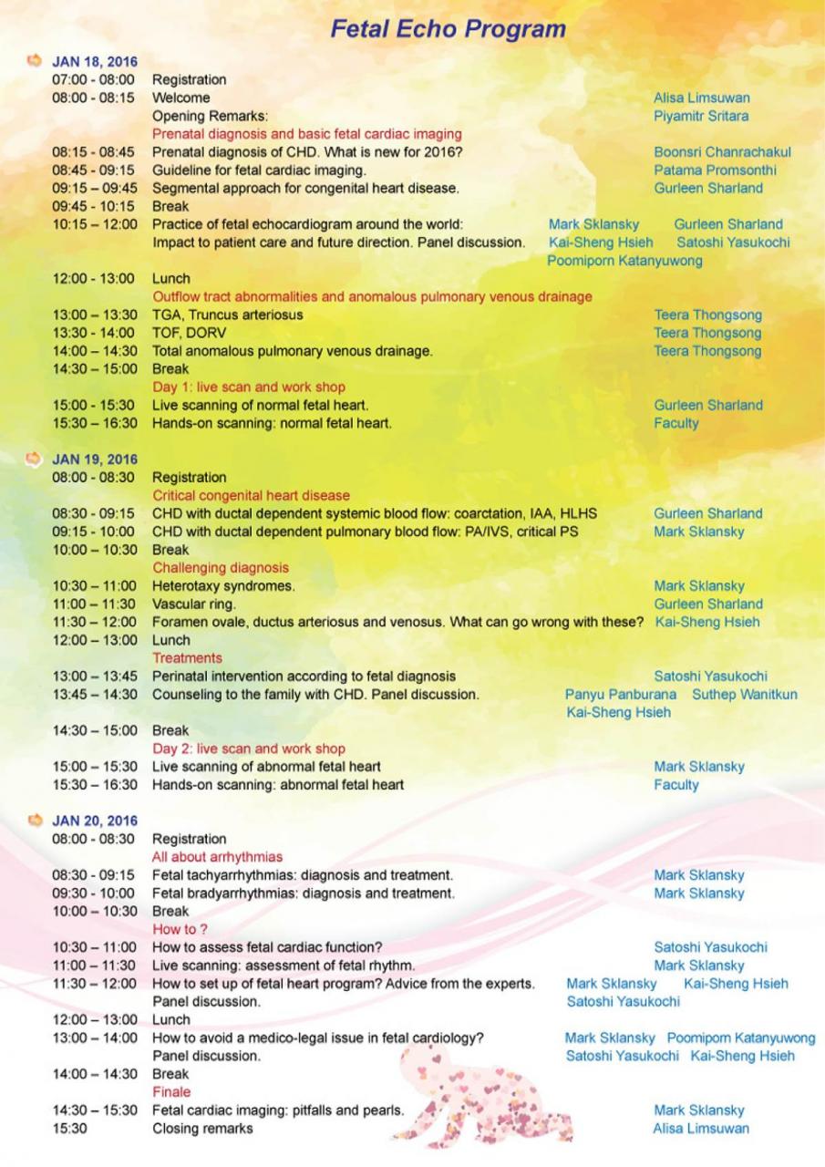 The 3rd Bangkok International Fetal Echocardiography Symposium