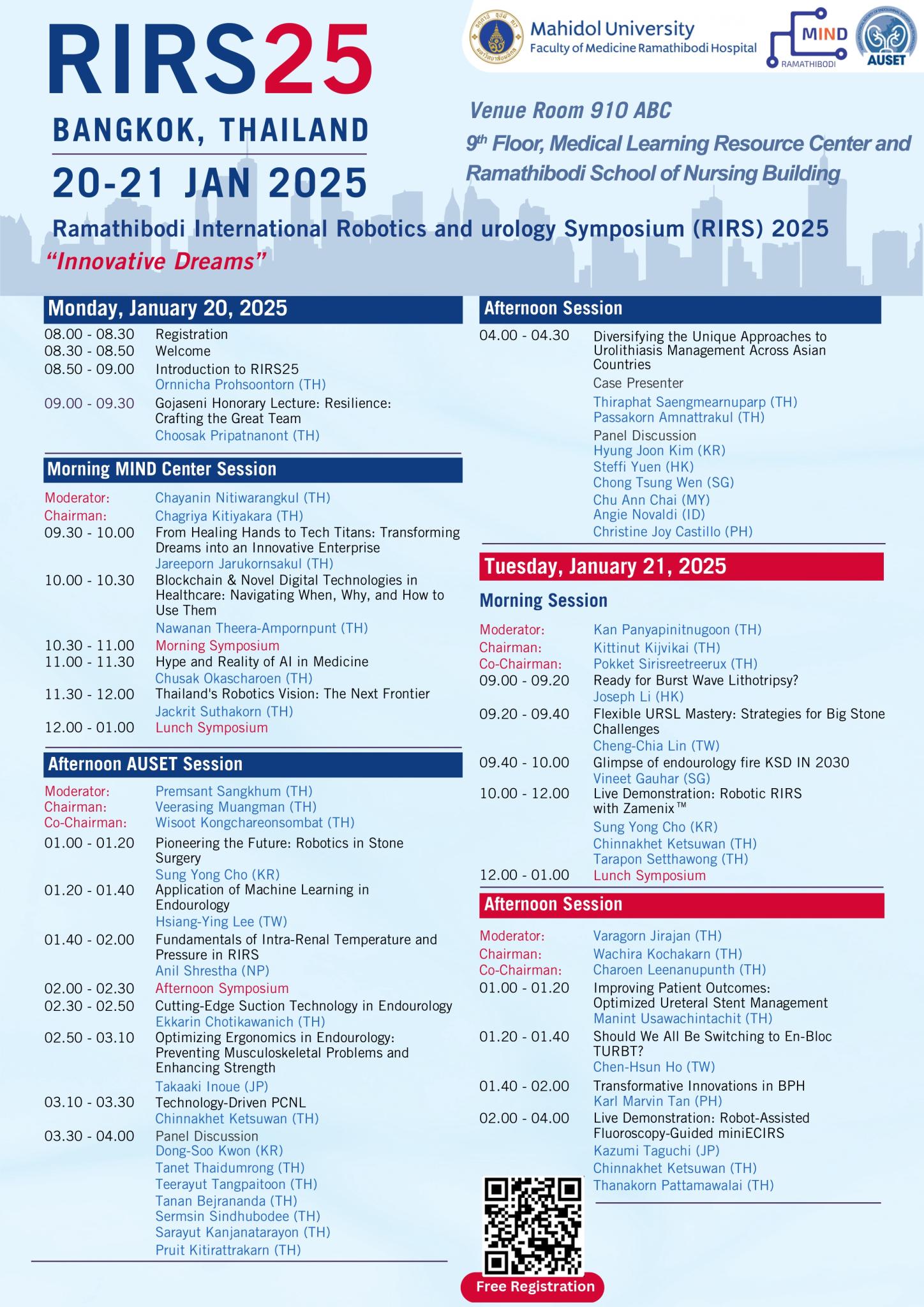 Ramathibodi International Robotics and urology Symposium (RIRS) 2025 "Innovative Dreams"
