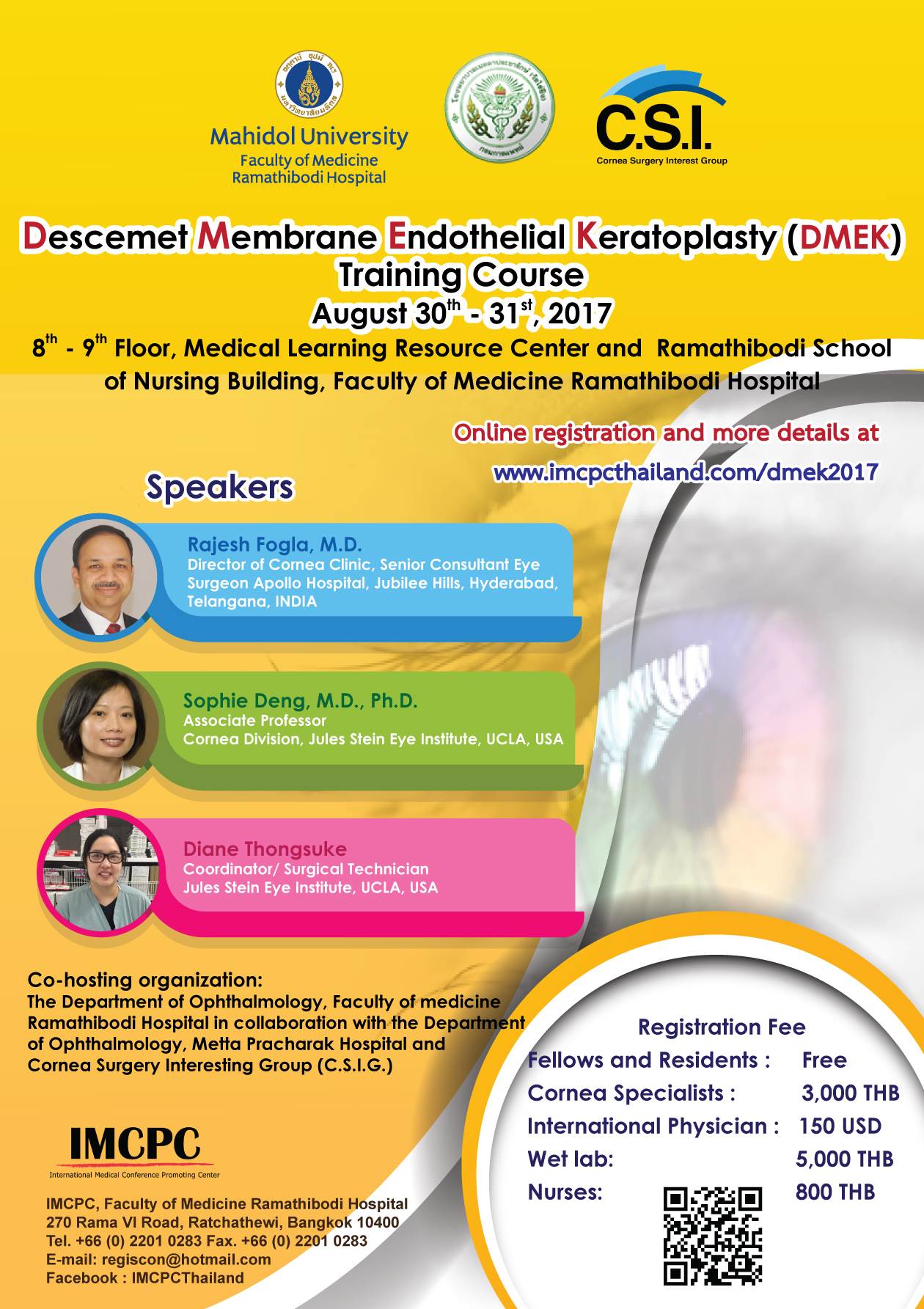 Descemet Membrane Endothelial Keratoplasty (DMEK) Training Course