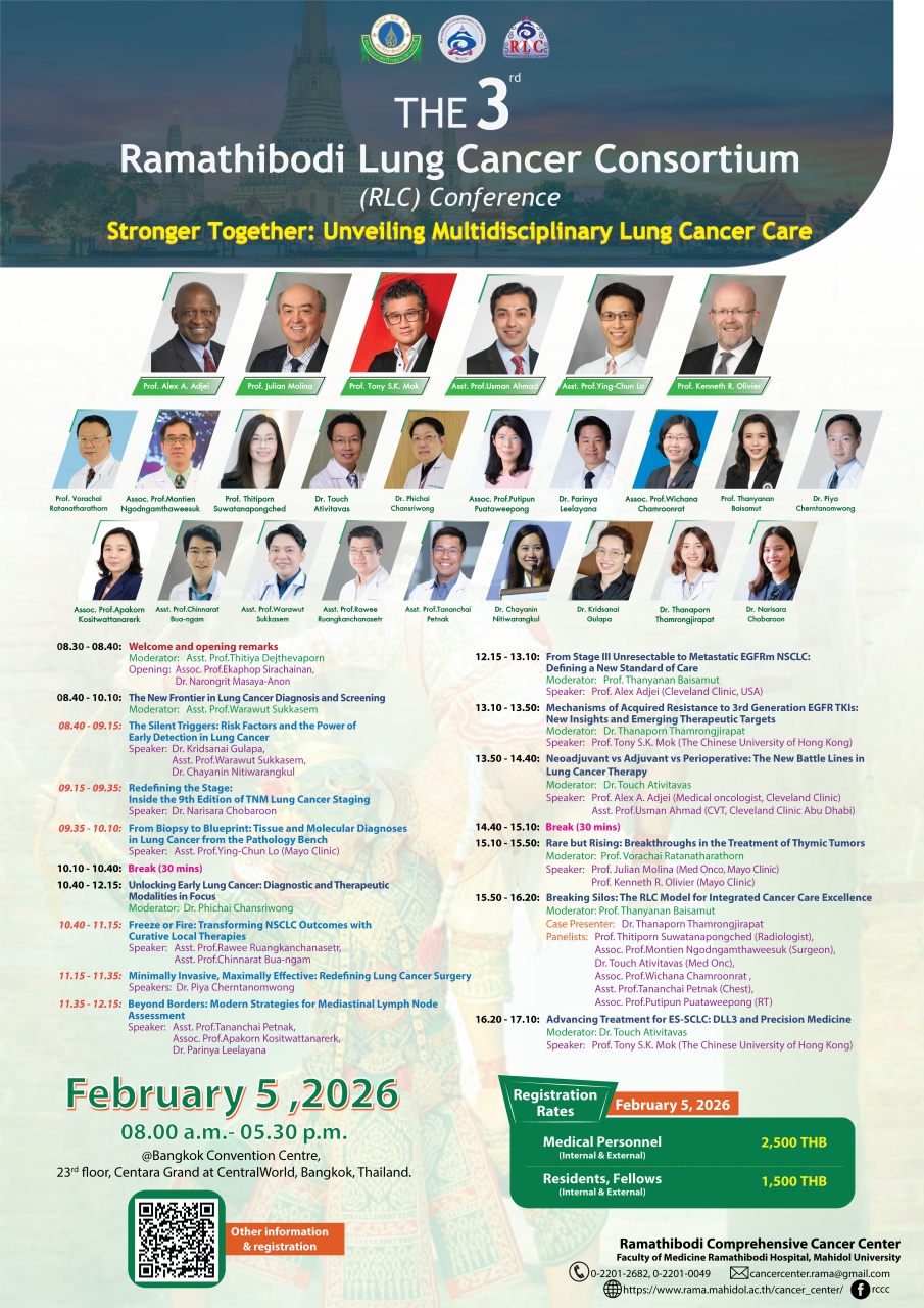 The 3rd Ramathibodi Lung Cancer Consortium (RLC) Conference Stronger Together: Unveiling Multidisciplinary Lung Cancer Care