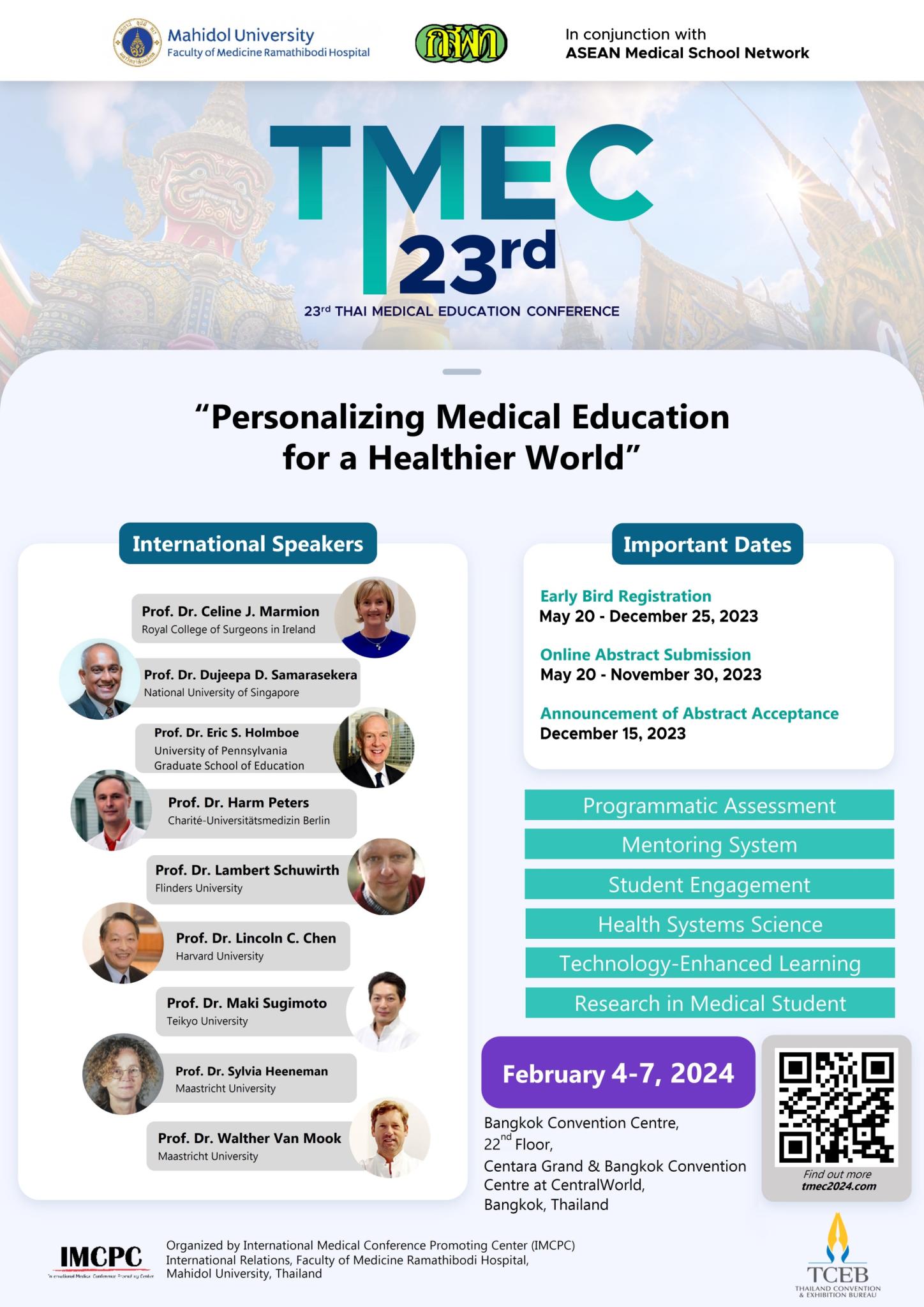 23rd TMEC "Personalizing Medical Education for a Healthier World"