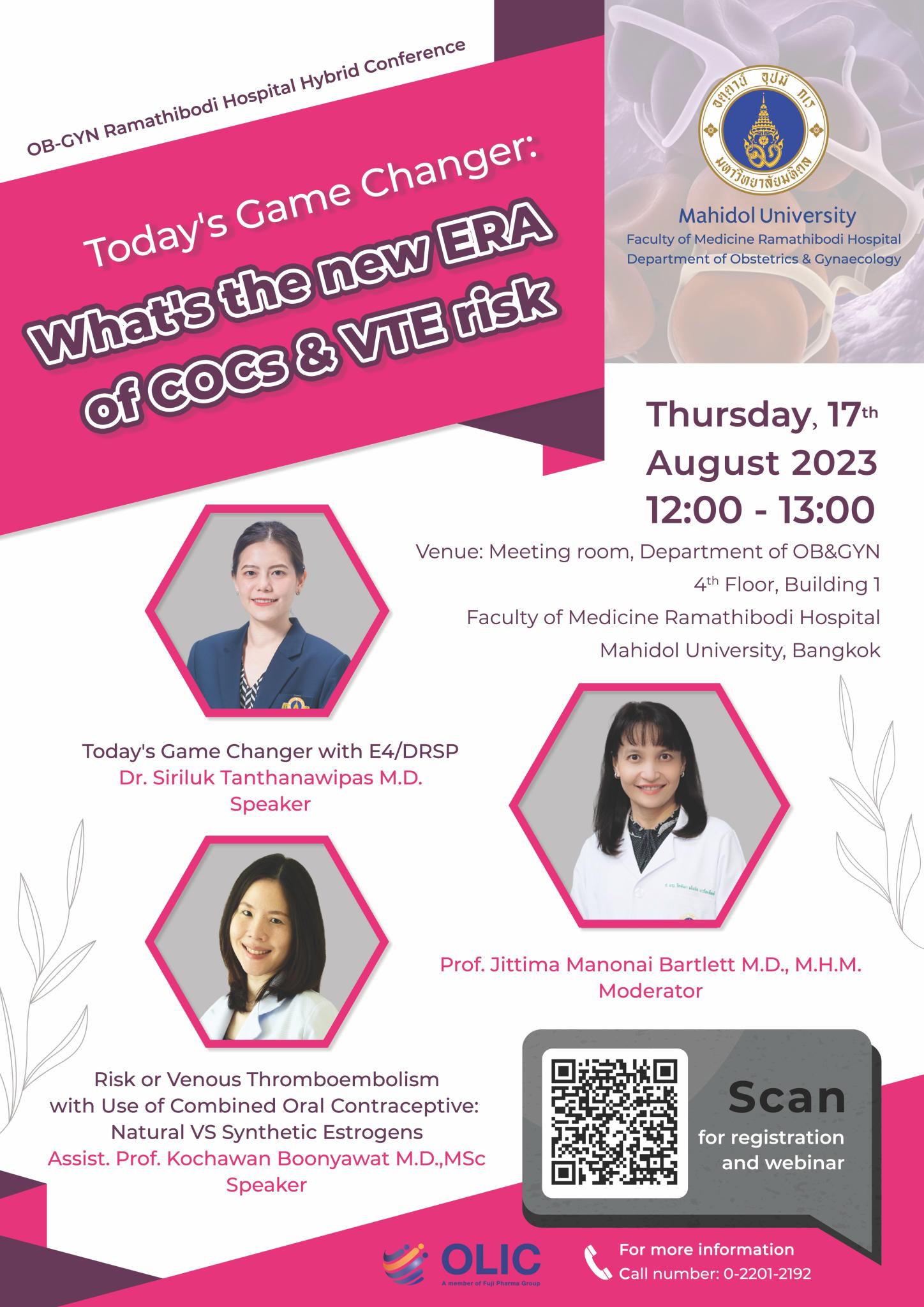 Today’s Game Changer: What’s the new ERA of COCs & VTE risk