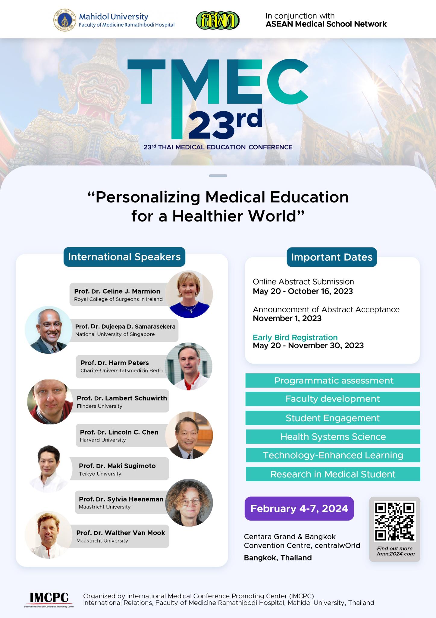 23rd TMEC "Personalizing Medical Education for a Healthier World"