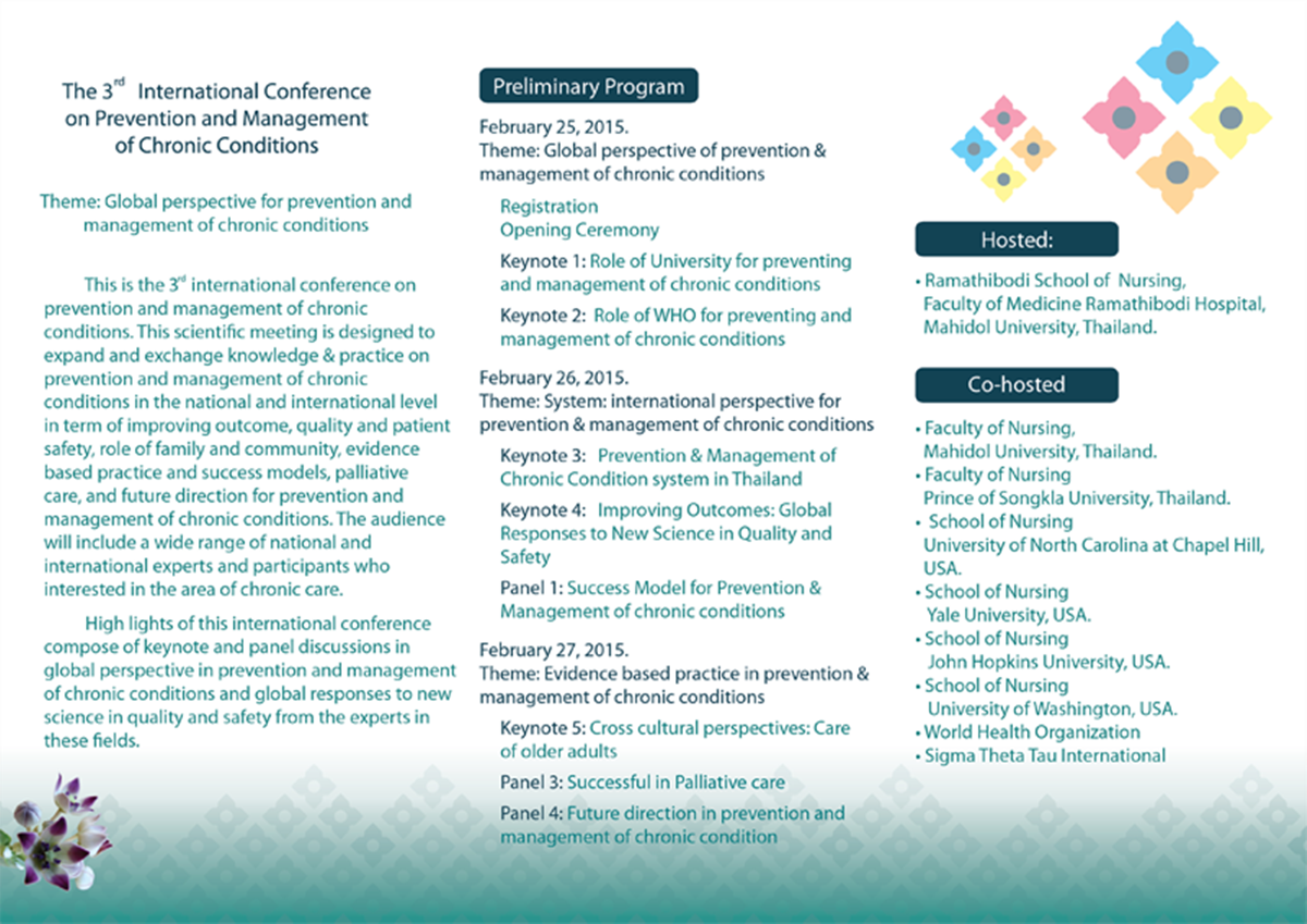 The 3rd International Conference on Prevention and Management of Chronic Conditions