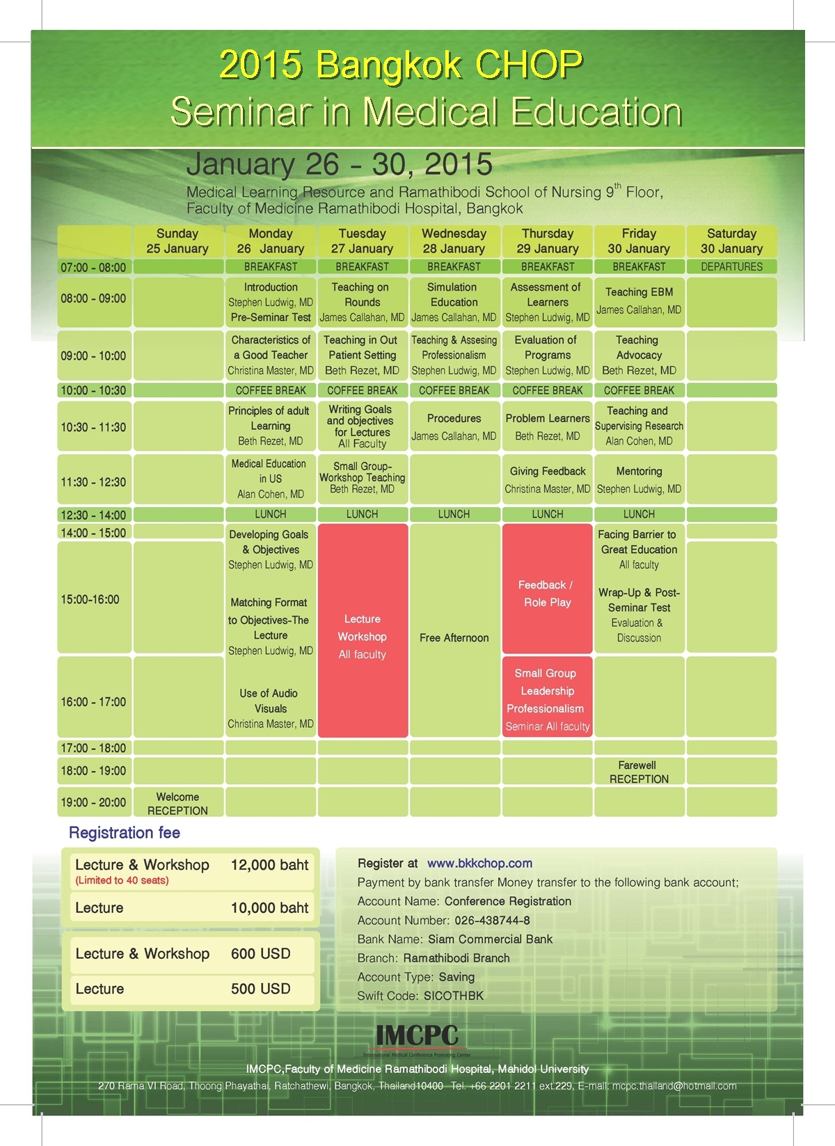 2015 Bangkok CHOP Seminar in Medical Education