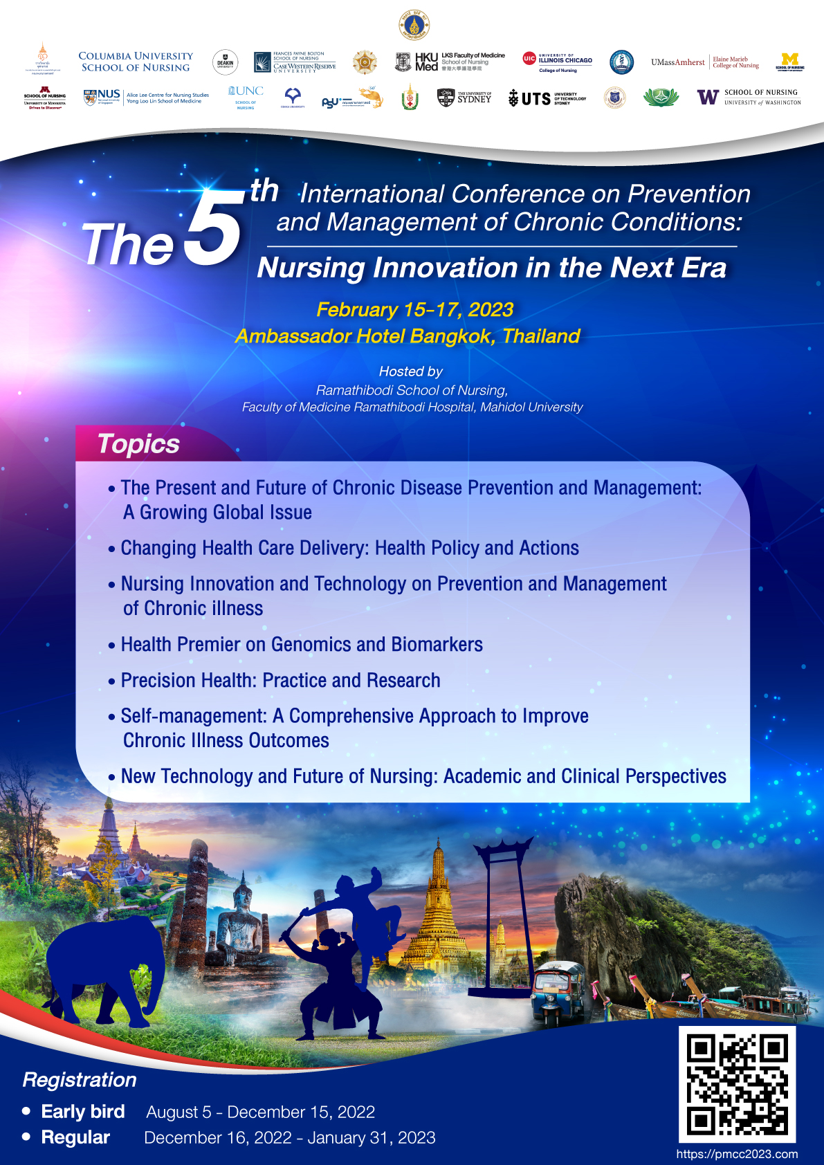 ขอเชิญเข้าร่วมการประชุมวิชาการนานาชาติ ครั้งที่ 5 เรื่อง The 5th International Conference on Prevention and Management of Chronic Conditions: Nursing Innovation in the Next Era