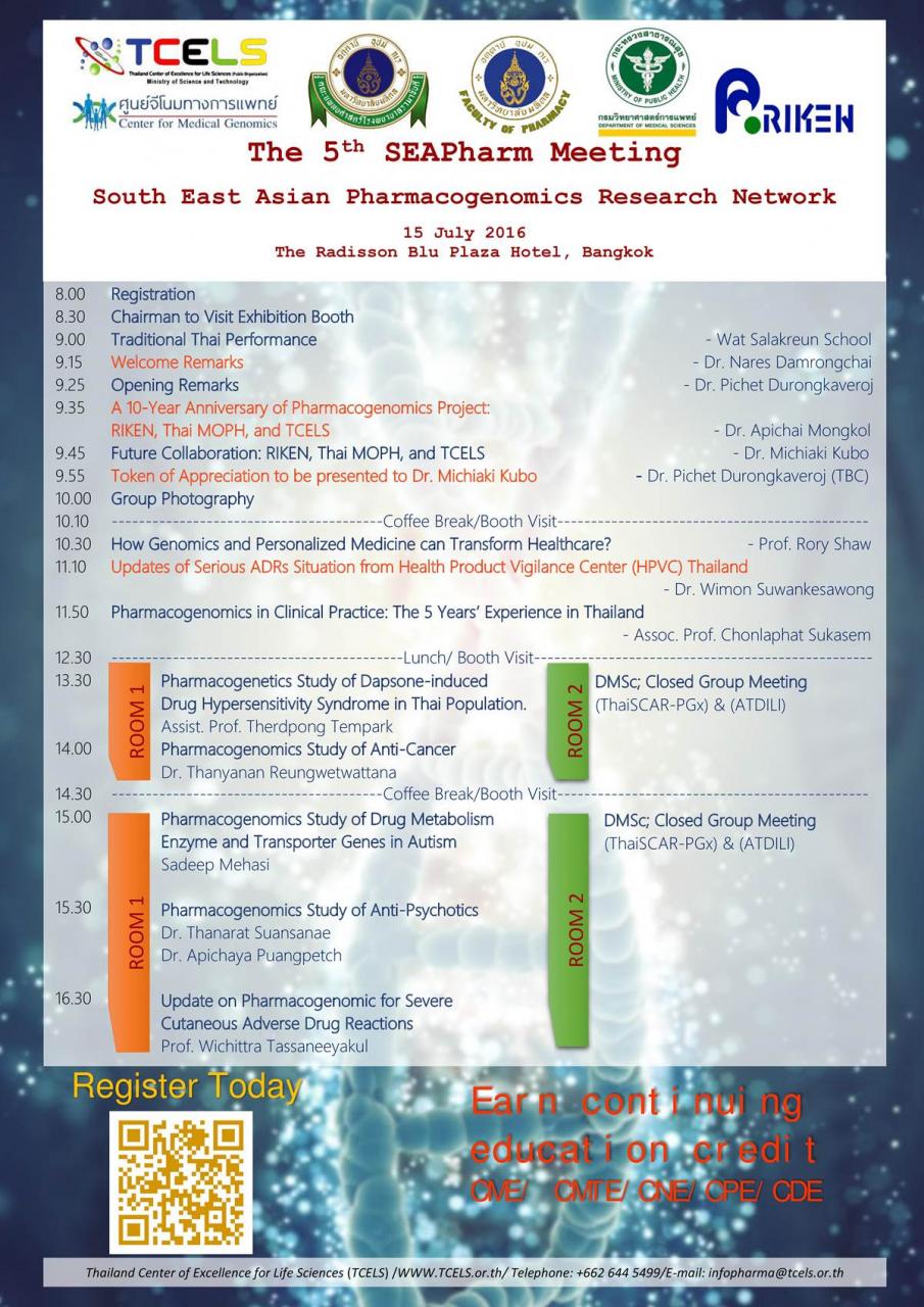 The 5th SEAPharm Meeting South East Asian Pharmacogenomics Research Network